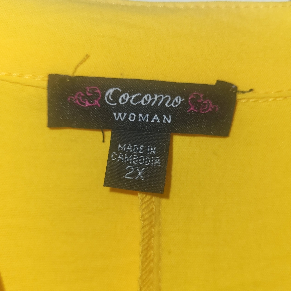 Cocomo Bright Yellow Women's Blouse - Picture 3 of 3